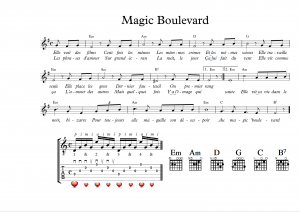 Sheet nhạc bài hát magics boulevard